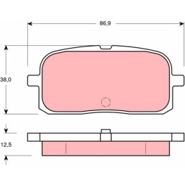 TRW Bremsbeläge Hinterachse GDB3225 TRW Bremsbeläge Hinterachse GDB3225