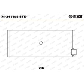 GLYCO Pleuellager 71-3476/8 STD
