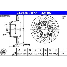 Bremsscheibe Porsche T. 911 01- Le 24.0128-0197.1 Bremsscheibe Porsche T. 911 01- Le 24.0128-0197.1