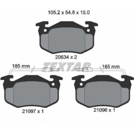 Textar Bremsbelagsatz 2109601 – mit Verschleißsensor Textar Bremsbelagsatz 2109601 – mit Verschleißsensor