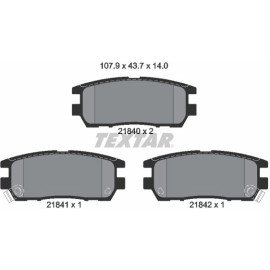 Textar Bremsbelagsatz 2184002 Textar Bremsbelagsatz 2184002