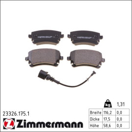 ZIMMERMANN Bremsbeläge 23326.175.1