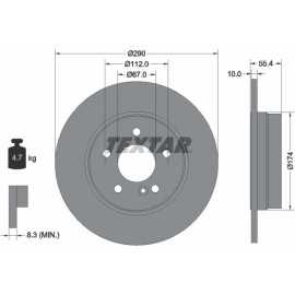 Textar Bremsscheibe 92072703