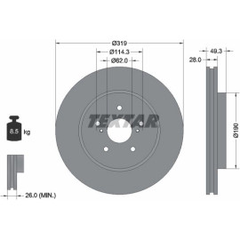 Bremsscheibe Lexus P.Rx 04 92171503