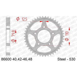 AFAM Kettenrad STAHL 42 Zähne 86600-42