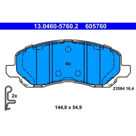 Bremsbelagsatz Mitsubishi P. Asx/Lancer/Outlander 03 13.0460-5760.2