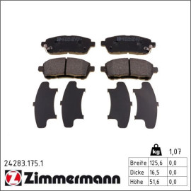 ZIMMERMANN Bremsbeläge 24283.175.1