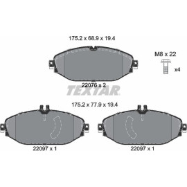 Bremsbelagsatz Db P. W205/W213 2.0-2.2 14 2207601