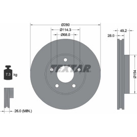 Bremsscheibe Nissan P. Primera 92109403 Bremsscheibe Nissan P. Primera 92109403