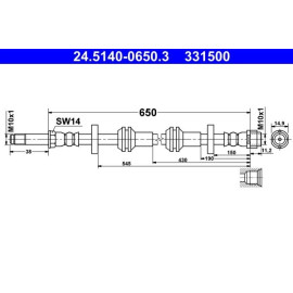 Bremsschlauch 24.5140-0650.3