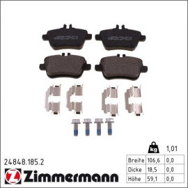 ZIMMERMANN Bremsbeläge 24848.185.2