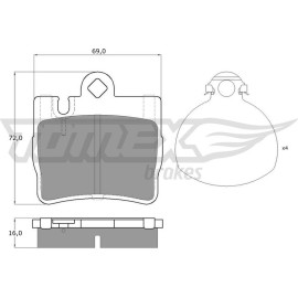 TOMEX brakes Bremsbelagsatz, Scheibenbremse TX 12-87