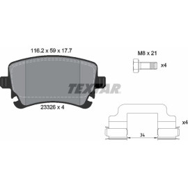 Bremsbelagsatz T. Audi Rs6 Quattro 08-/Bentley Continental 06 2332607