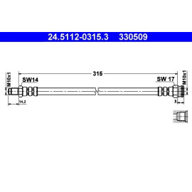 ATE Bremsschlauch 24.5112-0315.3 ATE Bremsschlauch 24.5112-0315.3