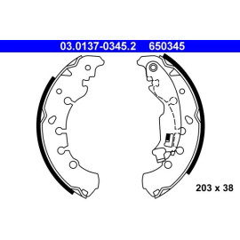 ATE Bremsbackensatz 03.0137-0345.2 ATE Bremsbackensatz 03.0137-0345.2