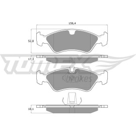 TOMEX brakes Bremsbelagsatz, Scheibenbremse TX 12-98