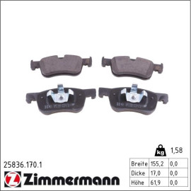 ZIMMERMANN Bremsbeläge 25836.170.1