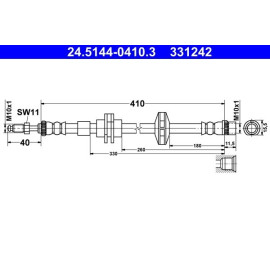 ATE Bremsschlauch 24.5144-0410.3