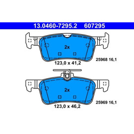 Bremsbelagsatz Peugeot T. 308 1.2-2.0 13 13.0460-7295.2