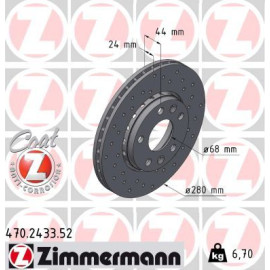 ZIMMERMANN Bremsscheibe 470.2433.52 ZIMMERMANN Bremsscheibe 470.2433.52