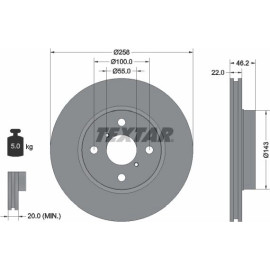 Textar Bremsscheibe 92164203 Textar Bremsscheibe 92164203