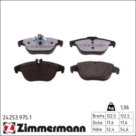 ZIMMERMANN Bremsbeläge 24253.975.1