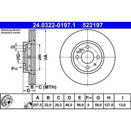 Bremsscheibe Peugeot P. Bipper 1.3 Hdi/1.4 08- Power Disc 24.0322-0197.1