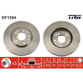 Bremsscheibe Db P. W129 Sl DF1594