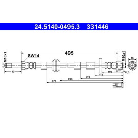 ATE Bremsschlauch 24.5140-0495.3