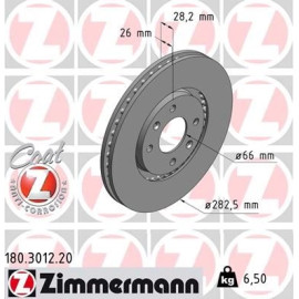 Zimmermann Bremsscheibe 180.3012.20 Zimmermann Bremsscheibe 180.3012.20