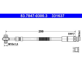 ATE Bremsschlauch 83.7847-0300.3 ATE Bremsschlauch 83.7847-0300.3