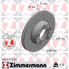 ZIMMERMANN Bremsscheibe 460.4513.20 ZIMMERMANN Bremsscheibe 460.4513.20