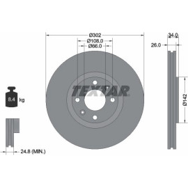 Bremsscheibe Citroen P. C4 2.0Hdi 92133203