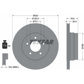 Bremsscheibe Bmw T. X5/X6 07- 320Mm 92161103