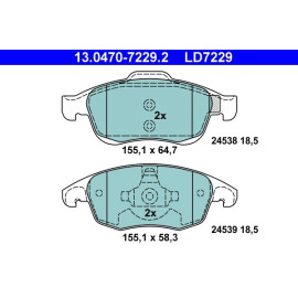 Bremsbelagsatz Peugeot P. 5008/Partner 1.6 08- Keramik 13.0470-7229.2
