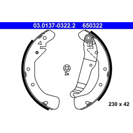 Bremsbackensatz 03.0137-0322.2