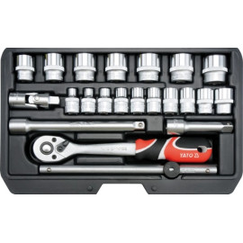 Steckschlüsselsatz Xs 3/8 Typ2 22-Tlg YT-38561