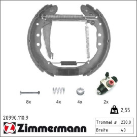 ZIMMERMANN Bremsbacken 20990.110.9