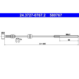 ATE Handbremsseil Seilzug Festellbremse 24.3727-0767.2
