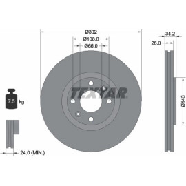 Bremsscheibe Peugeot S. 308 07- 2.0Hdi 92168503