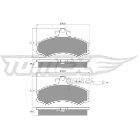 TOMEX brakes Bremsbelagsatz, Scheibenbremse TX 10-46