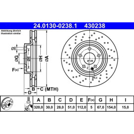 Bremsscheibe Db P. W176/W246/X156 11 24.0130-0238.1