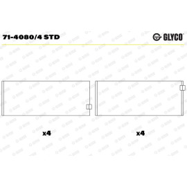 PLEUELLAGER 71-4080/4 STD