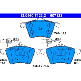 Bremsbelagsatz Vw P. T4 1,9-2,5 Tdi/2,0-2,8 90-03 13.0460-7123.2
