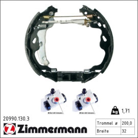 ZIMMERMANN Bremsbackensatz 20990.130.3