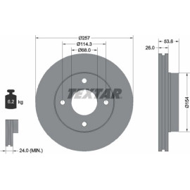 Textar Bremsscheibe 92253103 Textar Bremsscheibe 92253103
