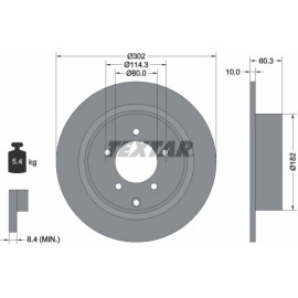 Textar Bremsscheibe 92177303 Textar Bremsscheibe 92177303