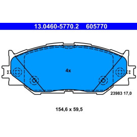 Bremsbelagsatz Lexus P. Is 2,2-2,5 05 13.0460-5770.2