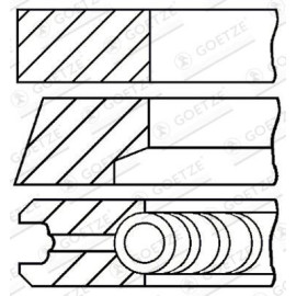GOETZE ENGINE Kolbenringsatz 08-124800-00