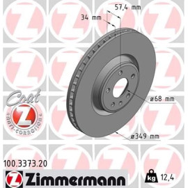 ZIMMERMANN Bremsscheibe 100.3373.20